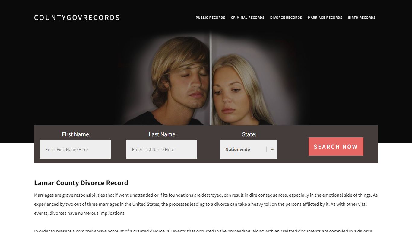 Lamar County Divorce Record | Enter Name and Search|14 Days Free