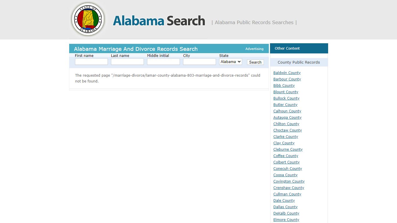 Lamar County, Alabama – Marriage and Divorce Records