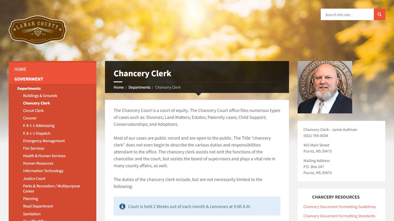 Chancery Clerk | Lamar County Mississippi